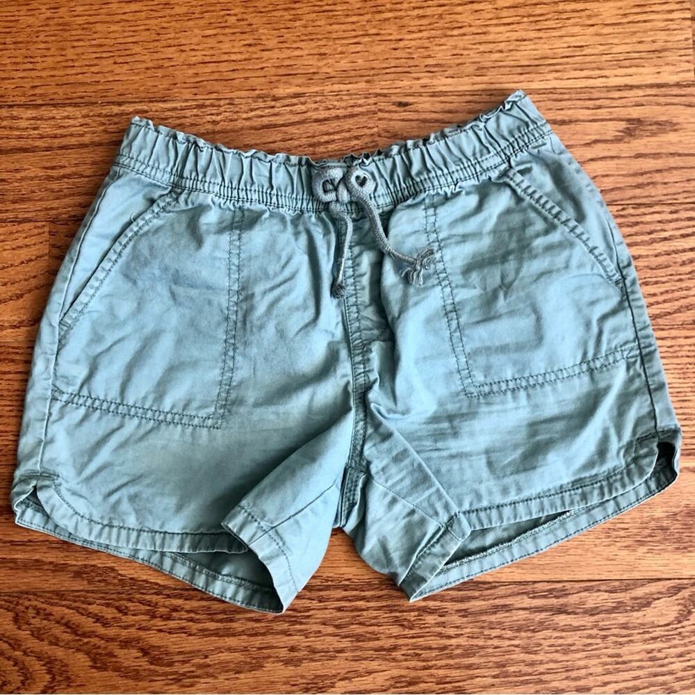 Gap Kids Twill Pull-On Casual Cotton Shorts Sage Green Girl’s Size Large